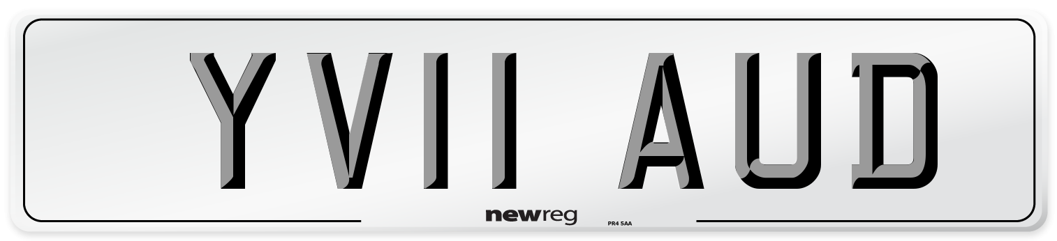 YV11 AUD Number Plate from New Reg